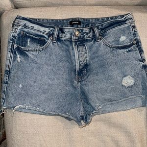 Express Jean Mom Shorts